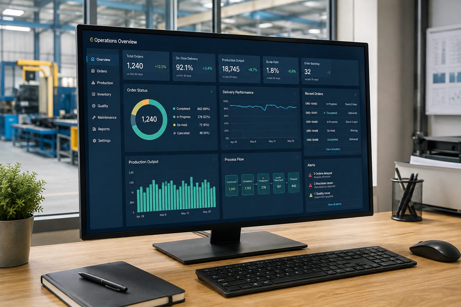 Dashboard operativa con KPI